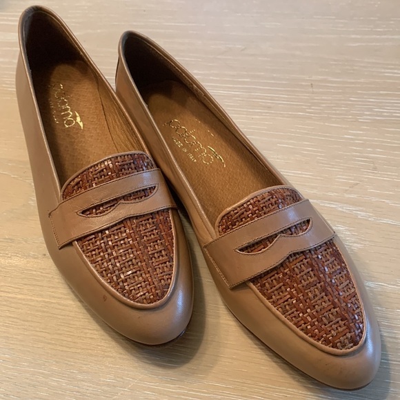 Paloma “Reed Sienna Nappa/ Woven” flats NIB Size 8AA price reduced not perfect - Picture 2 of 9
